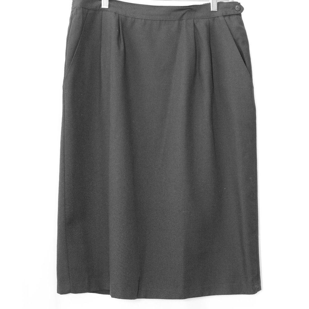 Casablanca II, Size 18, Black Lined Pencil Skirt